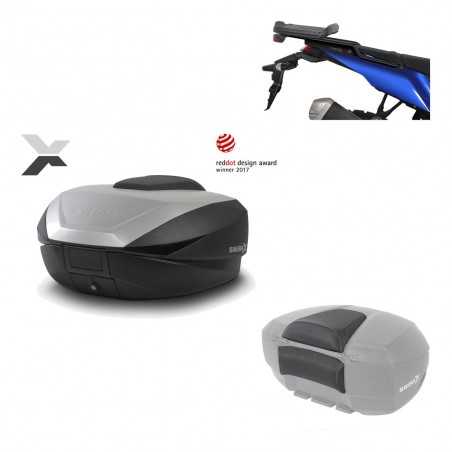 SHAD Baul trasero + herraje montaje respaldo de pasajero SH59X ALU KIT-182924