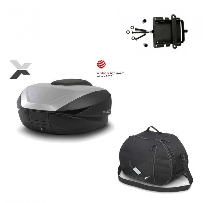 SHAD Baul trasero + herraje montaje bolsa interna SH59X ALU KIT-182624