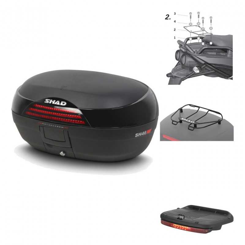 SHAD Baul trasero + herraje montaje accesorios SH46 SH 46 NEW MODEL KIT-182978