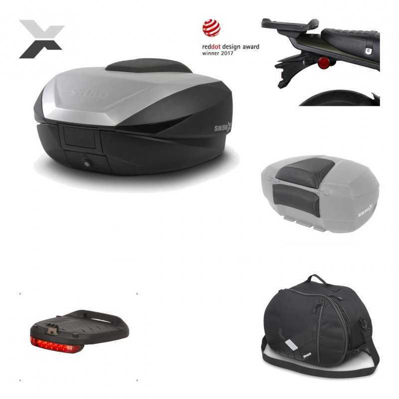 SHAD Baul trasero + herraje montaje accesorios SH59X ALU KIT-182727