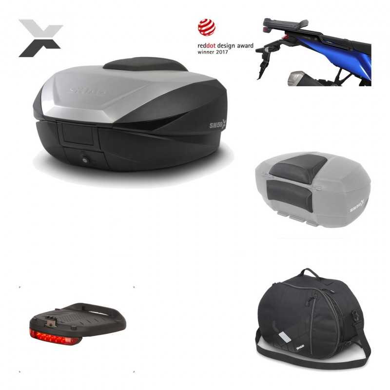 SHAD Baul trasero + herraje montaje accesorios SH59X ALU KIT-182927