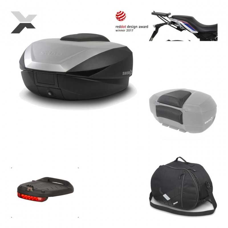 SHAD Baul trasero + herraje montaje accesorios SH59X ALU KIT-182679
