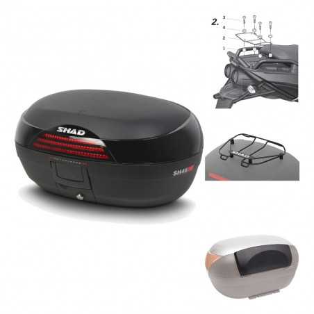 Rear trunk + mounting hardware + accessories SH46 SH 46 NEW MODEL