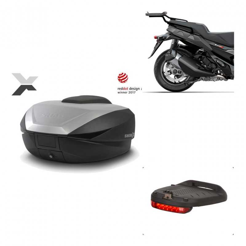 SHAD Baul trasero + herraje montaje luz de freno SH59X ALU KIT-182881