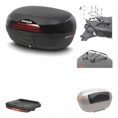 SHAD Baul trasero + herraje montaje accesorios SH46 SH 46 NEW MODEL KIT-182982