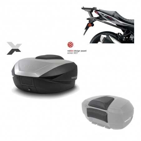 SHAD Baul trasero + herraje montaje respaldo de pasajero SH59X ALU KIT-182732