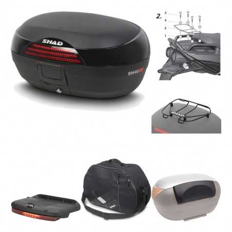 SHAD Baul trasero + herraje montaje accesorios SH46 SH 46 NEW MODEL KIT-182984