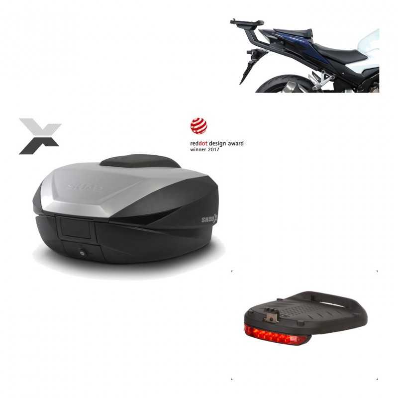 SHAD Baul trasero + herraje montaje luz de freno SH59X ALU KIT-182785