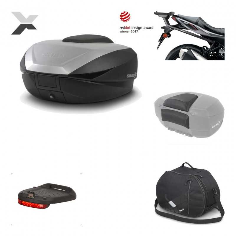 SHAD Baul trasero + herraje montaje accesorios SH59X ALU KIT-182735