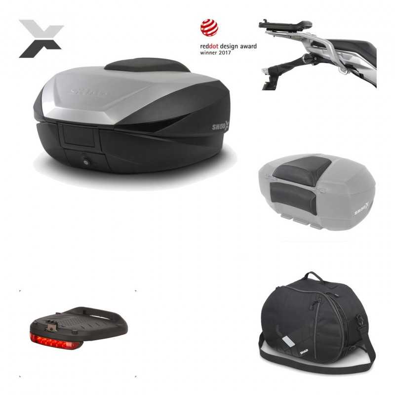 Rear trunk + mounting hardware + accessories  SH59X ALU