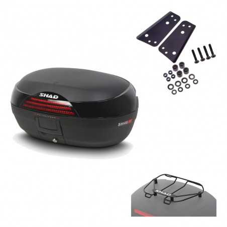 SHAD Baul trasero + herraje montaje parrilla portabultos superior SH46 SH 46 NEW MODEL KIT-183033