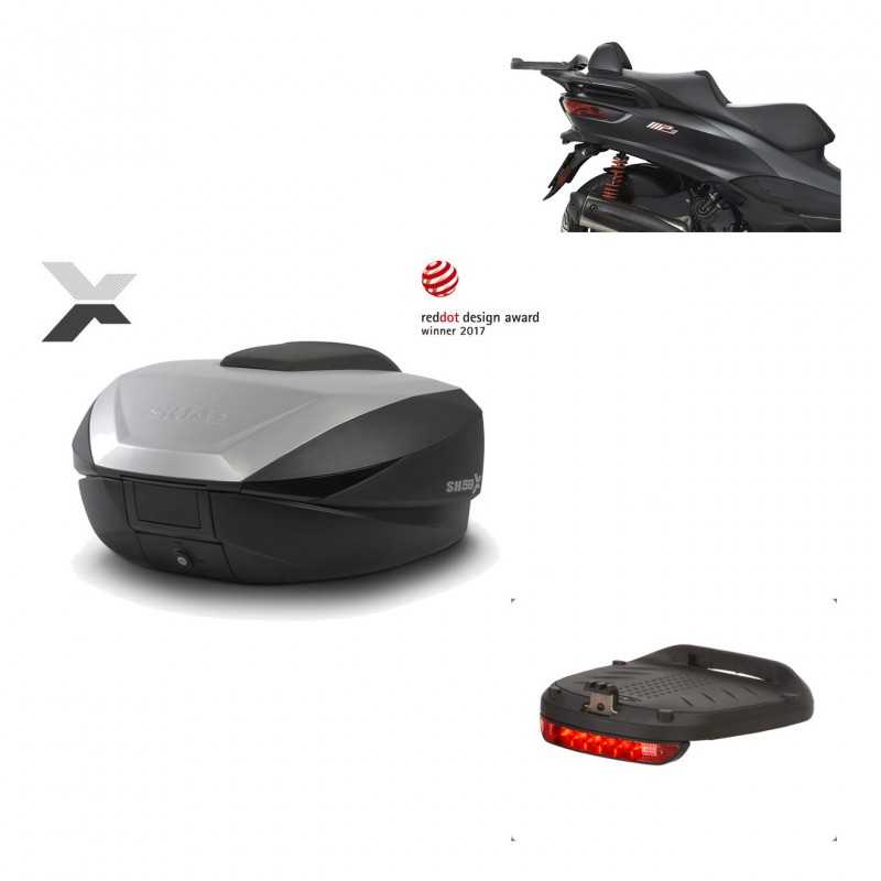 SHAD Baul trasero + herraje montaje luz de freno SH59X ALU KIT-182737