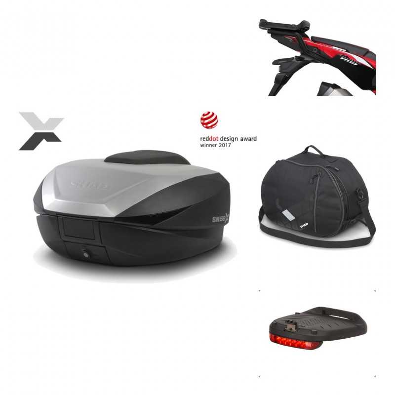 SHAD Baul trasero + herraje montaje accesorios SH59X ALU KIT-182891