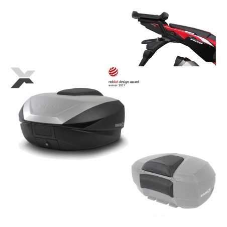 SHAD Baul trasero + herraje montaje respaldo de pasajero SH59X ALU KIT-182892