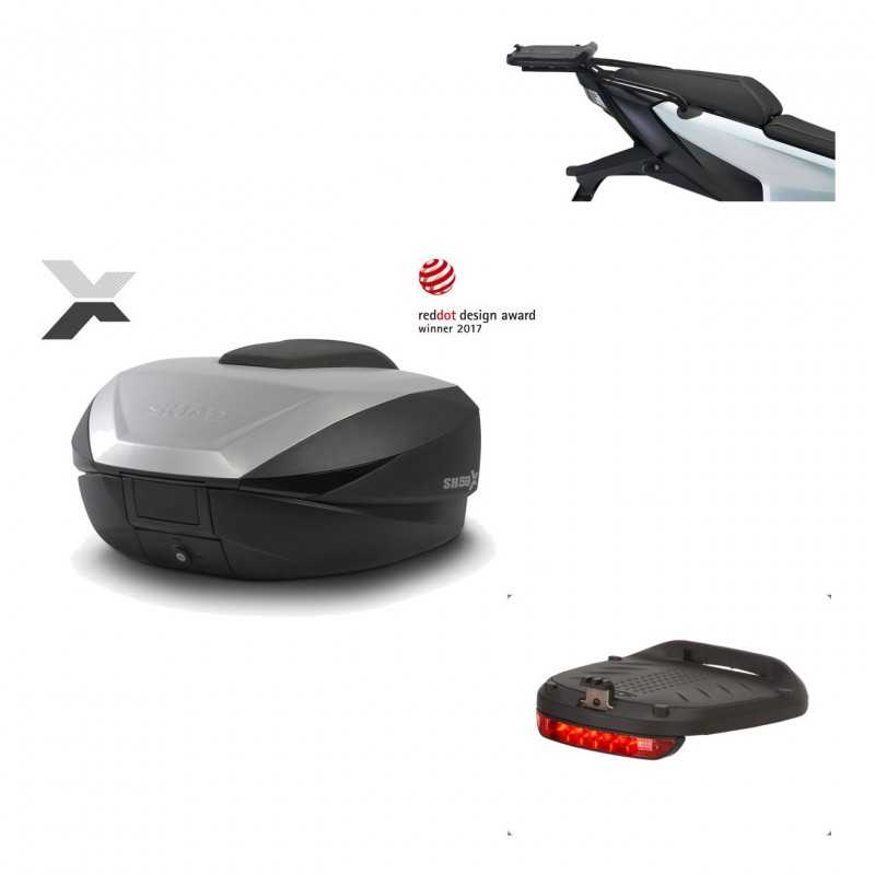 SHAD Baul trasero + herraje montaje luz de freno SH59X ALU KIT-182793
