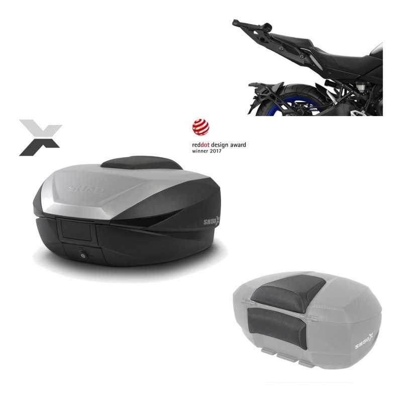 SHAD Baul trasero + herraje montaje respaldo de pasajero SH59X ALU KIT-182844