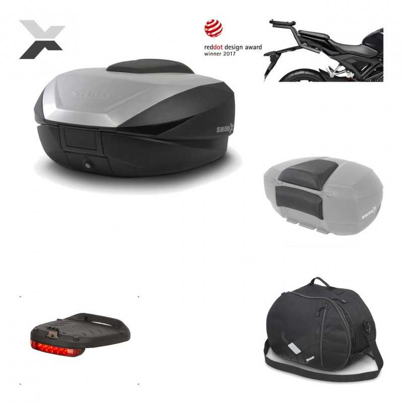 Rear trunk + mounting hardware + accessories  SH59X ALU