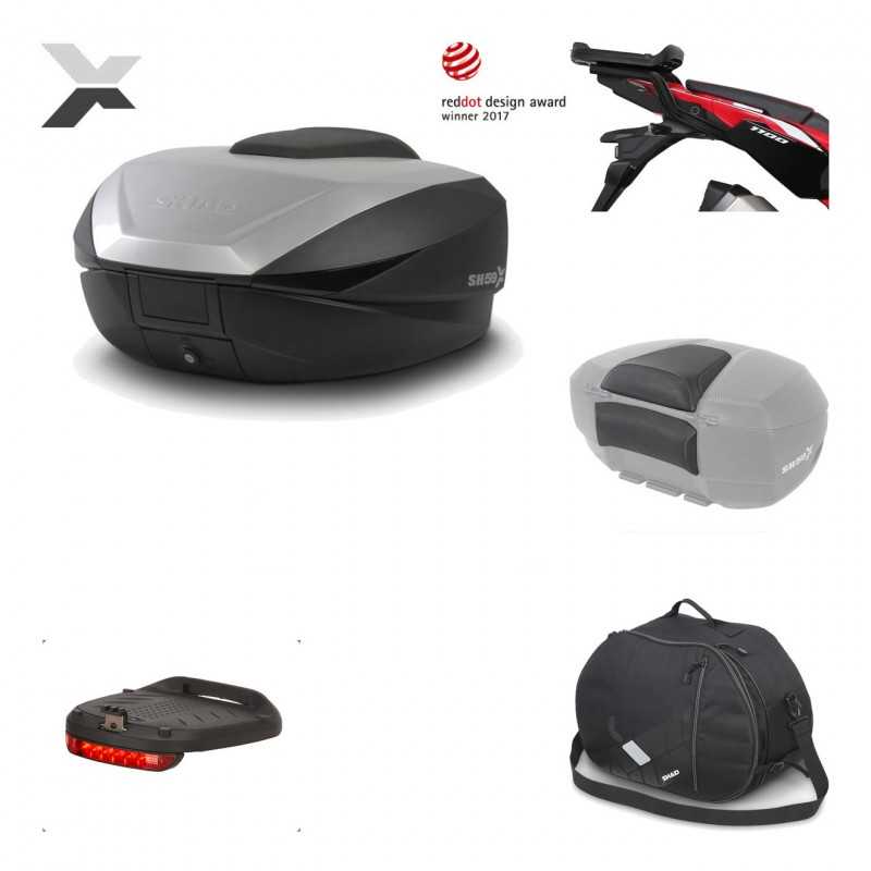 SHAD Baul trasero + herraje montaje accesorios SH59X ALU KIT-182895