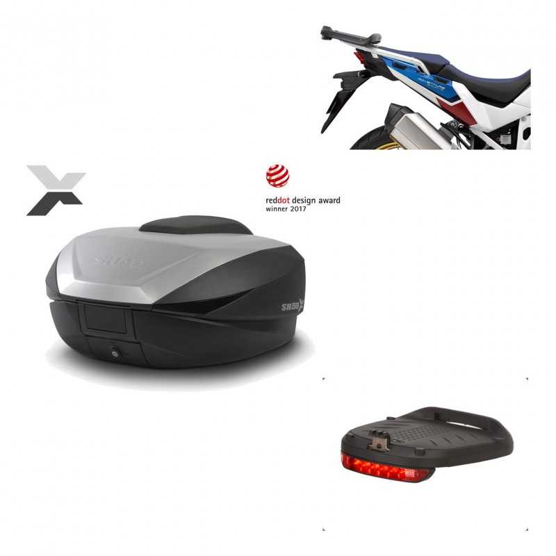 SHAD Baul trasero + herraje montaje luz de freno SH59X ALU KIT-182897