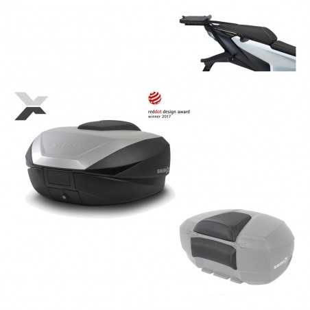 SHAD Baul trasero + herraje montaje respaldo de pasajero SH59X ALU KIT-182796