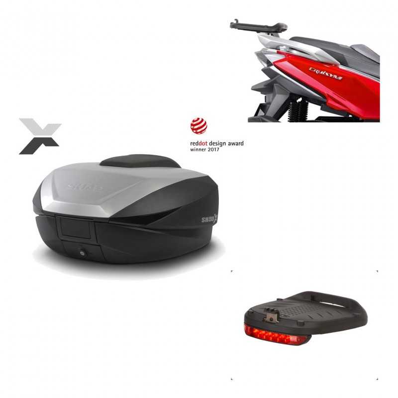 SHAD Baul trasero + herraje montaje luz de freno SH59X ALU KIT-182946