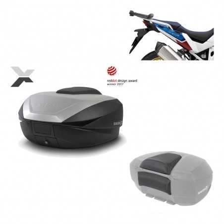 SHAD Baul trasero + herraje montaje respaldo de pasajero SH59X ALU KIT-182900