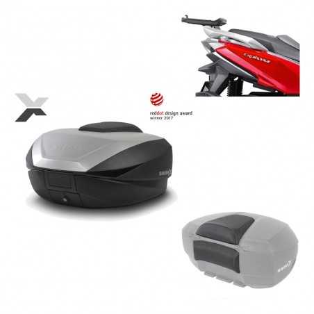 SHAD Baul trasero + herraje montaje respaldo de pasajero SH59X ALU KIT-182949