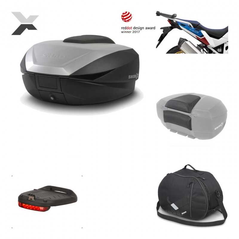 Rear trunk + mounting hardware + accessories  SH59X ALU