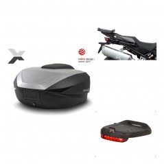 SHAD Baul trasero + herraje montaje luz de freno SH59X ALU KIT-182801