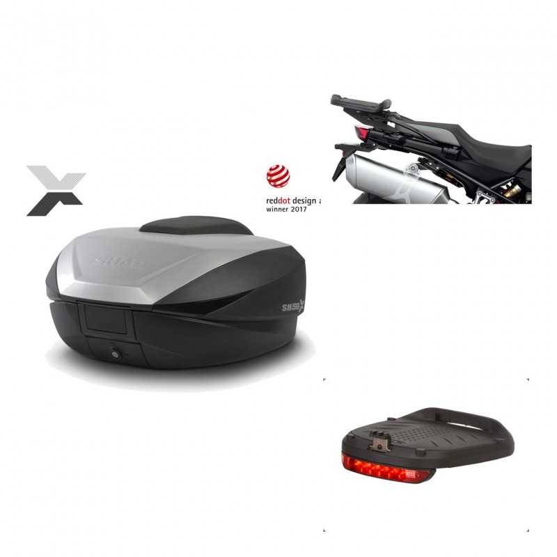 SHAD Baul trasero + herraje montaje luz de freno SH59X ALU KIT-182801