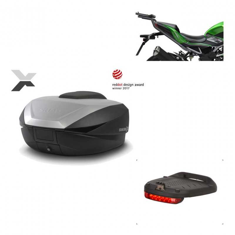 SHAD Baul trasero + herraje montaje luz de freno SH59X ALU KIT-182905