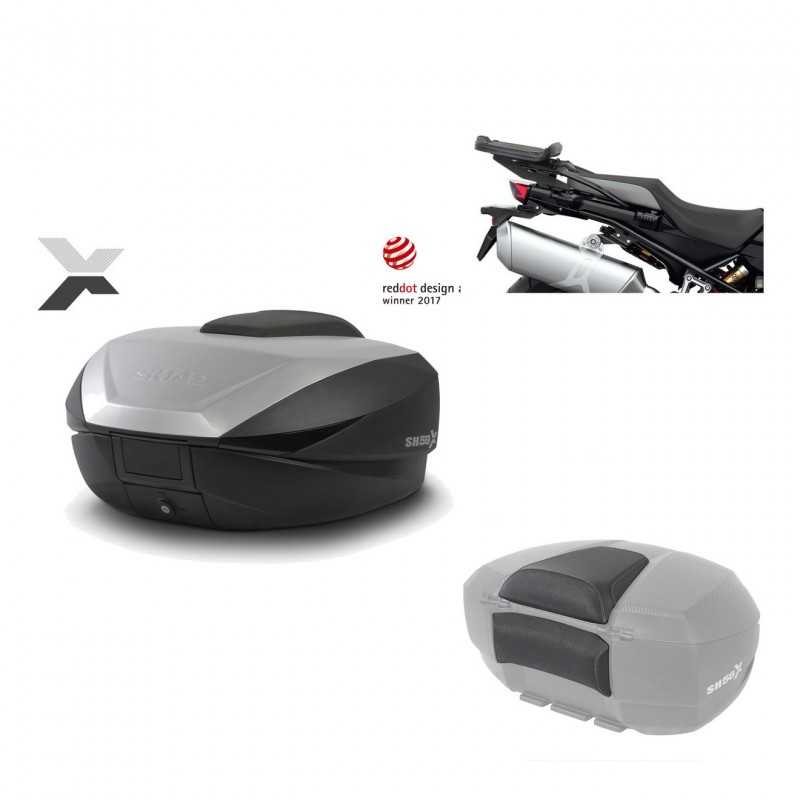 SHAD Baul trasero + herraje montaje respaldo de pasajero SH59X ALU KIT-182804