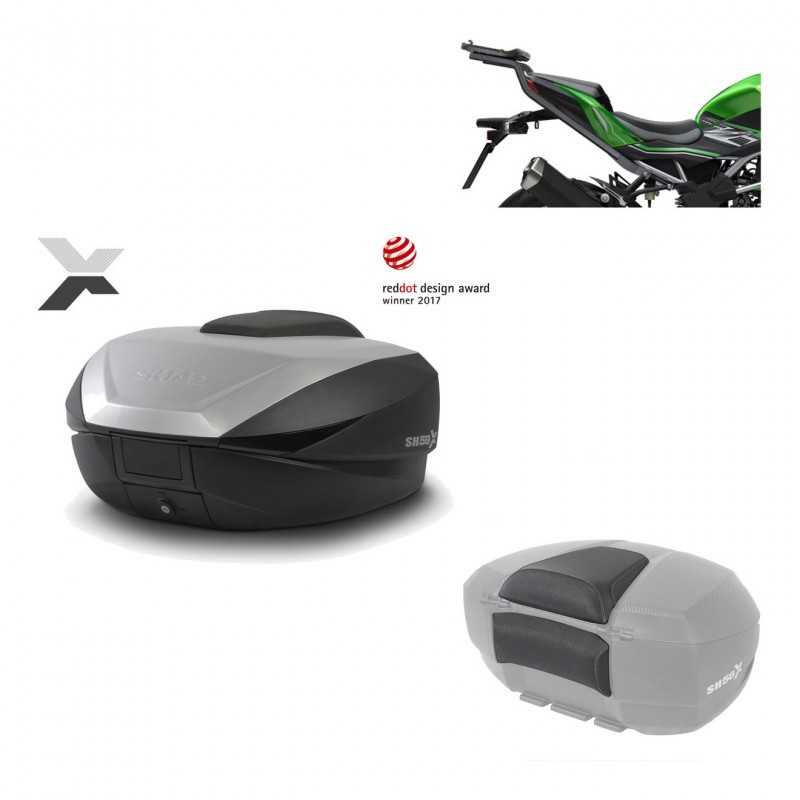 SHAD Baul trasero + herraje montaje respaldo de pasajero SH59X ALU KIT-182908