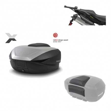 SHAD Baul trasero + herraje montaje respaldo de pasajero SH59X ALU KIT-182660