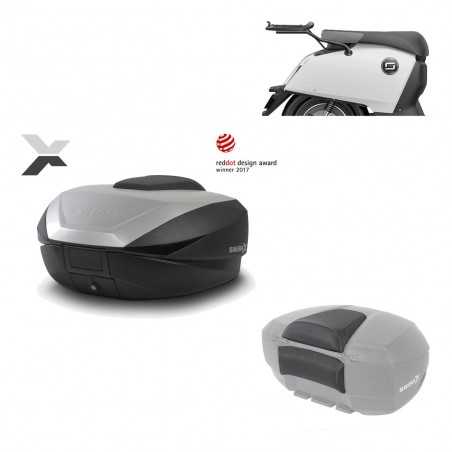 SHAD Baul trasero + herraje montaje respaldo de pasajero SH59X ALU KIT-182957