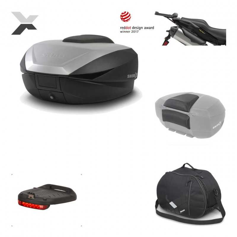 SHAD Baul trasero + herraje montaje accesorios SH59X ALU KIT-182663