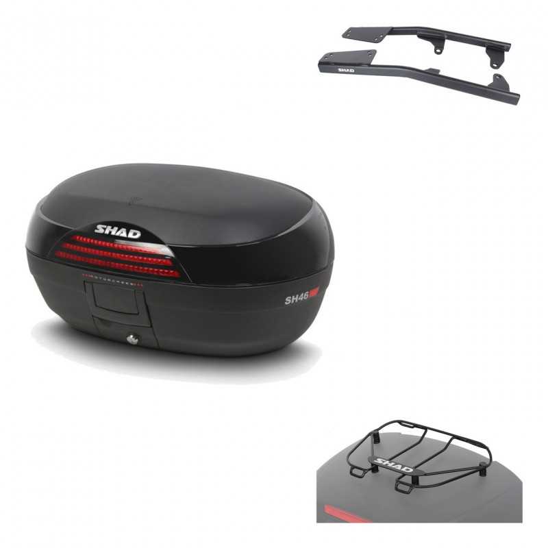 SHAD Baul trasero + herraje montaje parrilla portabultos superior SH46 SH 46 NEW MODEL KIT-183057