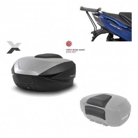 SHAD Baul trasero + herraje montaje respaldo de pasajero SH59X ALU KIT-182716