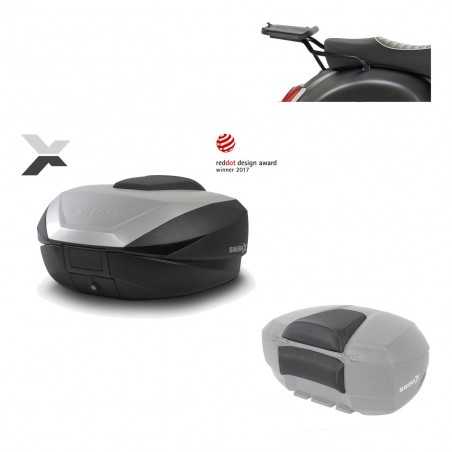 SHAD Baul trasero + herraje montaje respaldo de pasajero SH59X ALU KIT-182916