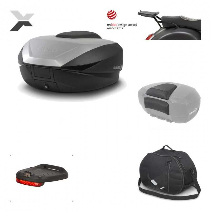 Rear trunk + mounting hardware + accessories  SH59X ALU