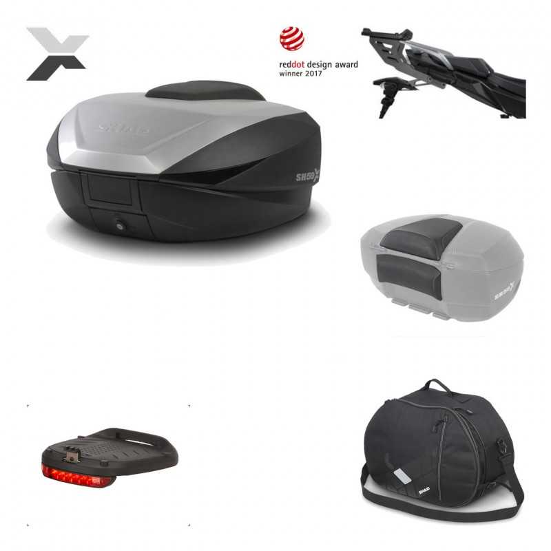 SHAD Baul trasero + herraje montaje accesorios SH59X ALU KIT-182767