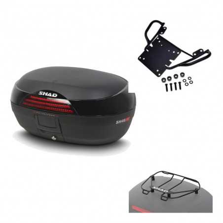 SHAD Baul trasero + herraje montaje parrilla portabultos superior SH46 SH 46 NEW MODEL KIT-183017