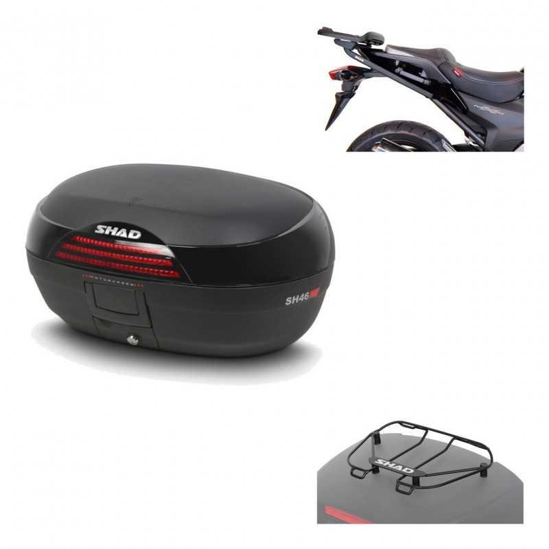 SHAD Baul trasero + herraje montaje parrilla portabultos superior SH46 SH 46 NEW MODEL KIT-183065