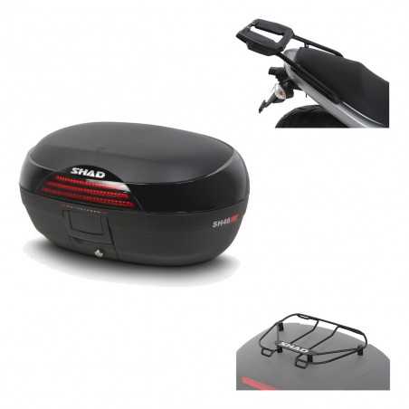 SHAD Baul trasero + herraje montaje parrilla portabultos superior SH46 SH 46 NEW MODEL KIT-183177
