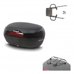 SHAD Baul trasero + herraje montaje parrilla portabultos superior SH46 SH 46 NEW MODEL KIT-183377