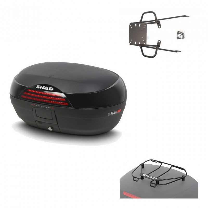 SHAD Baul trasero + herraje montaje parrilla portabultos superior SH46 SH 46 NEW MODEL KIT-183377