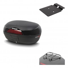 SHAD Baul trasero + herraje montaje parrilla portabultos superior SH46 SH 46 NEW MODEL KIT-183481