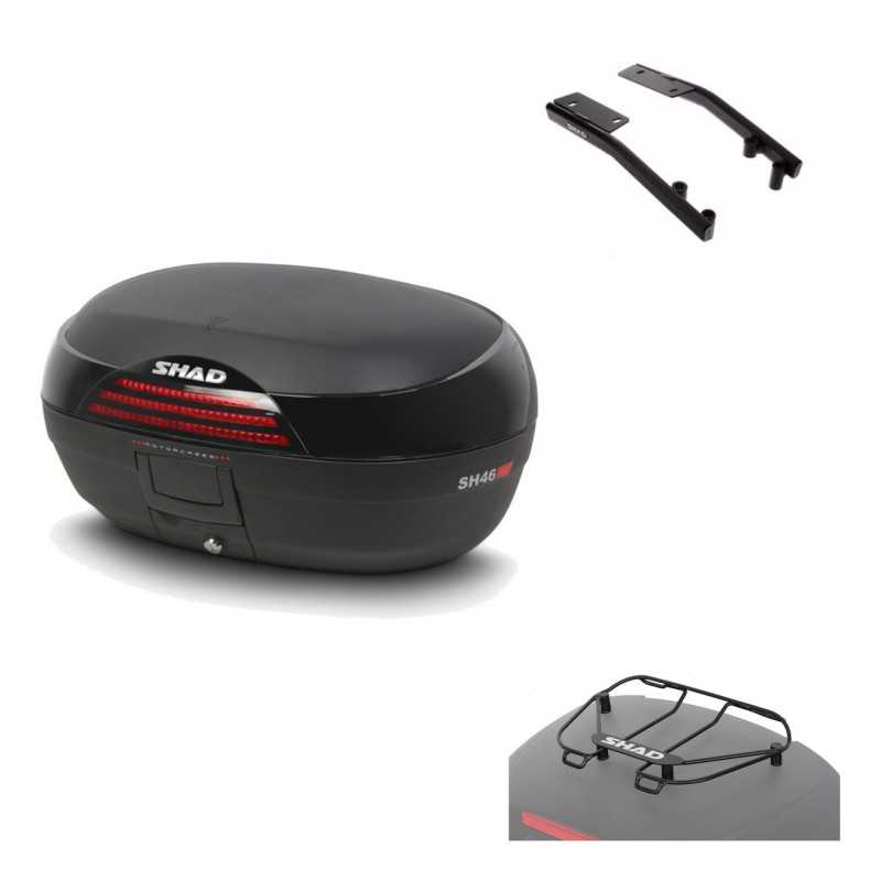 SHAD Baul trasero + herraje montaje parrilla portabultos superior SH46 SH 46 NEW MODEL KIT-183585