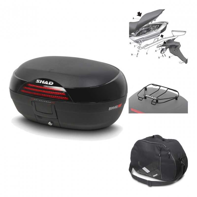 Rear trunk + mounting hardware + accessories  SH46 SH 46 NEW MODEL