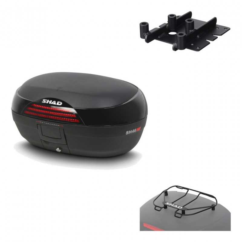 SHAD Baul trasero + herraje montaje parrilla portabultos superior SH46 SH 46 NEW MODEL KIT-183337